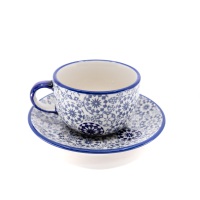 Teacup with Saucer / Manufaktura w Bolesławcu / F043 / AS75 / Quality 1